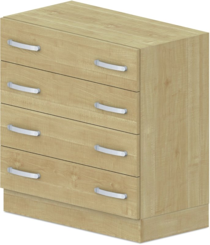 Skriňa policová, zásuvky 80x42x82, 5cm - Sivá