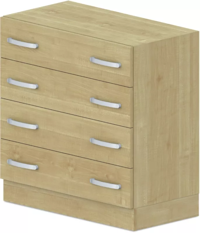 Skříň policová, zásuvky 80x42x82,5cm - Třešeň