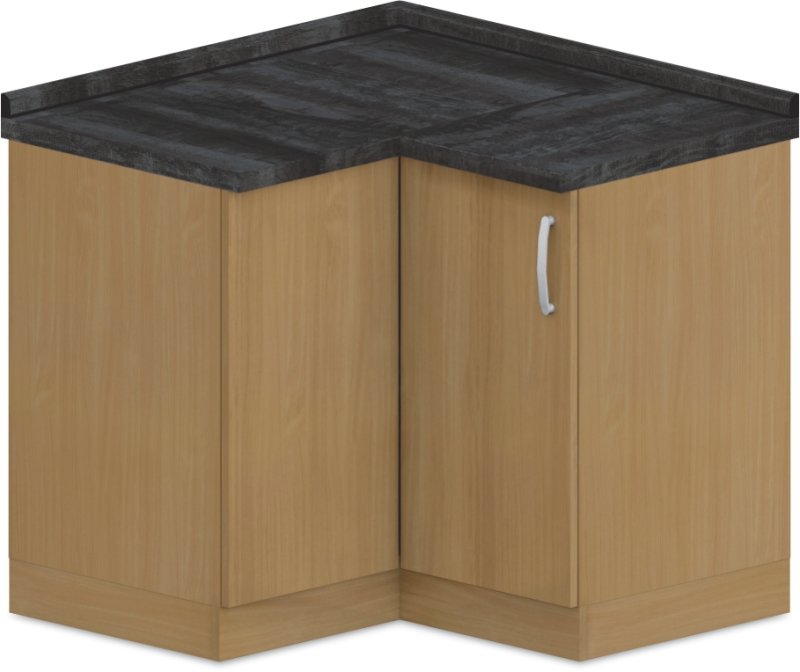 Spodní skříňka rohová 100x100x90cm - Šedá