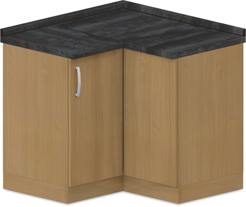 Spodná skrinka rohová 100x100x90cm - Sivá