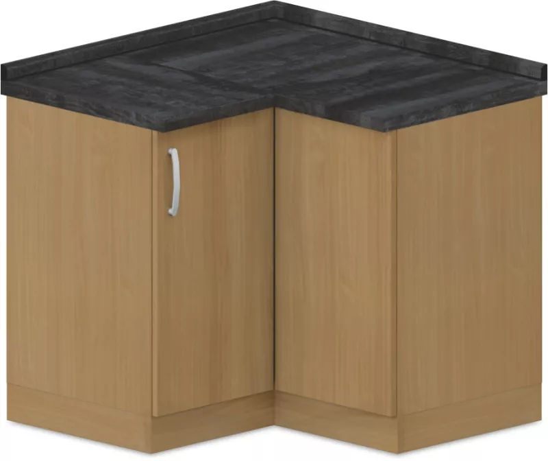 Spodná skrinka rohová 100x100x90cm - Biela