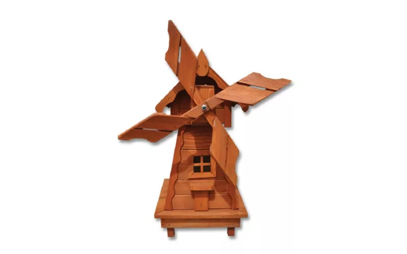 Veterný mlyn z masívneho smrekového dreva v.83cm
