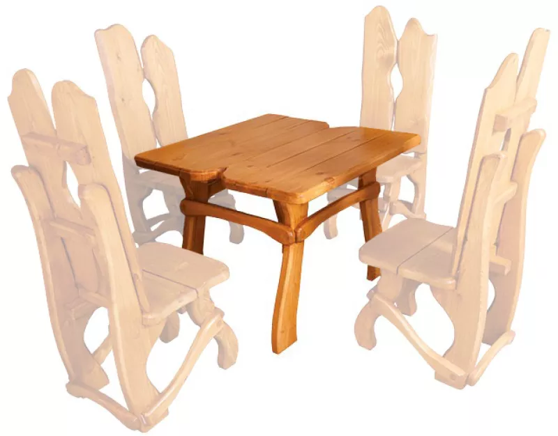 Zahradní stůl ze smrkového dřeva, lakovaný 90x90x72cm - Týk lak