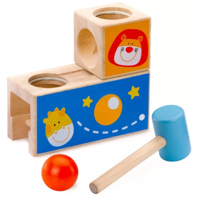 Dřevěná zatloukací hračka 4357 pro nejmenší - POSLEDNÍ KUSY