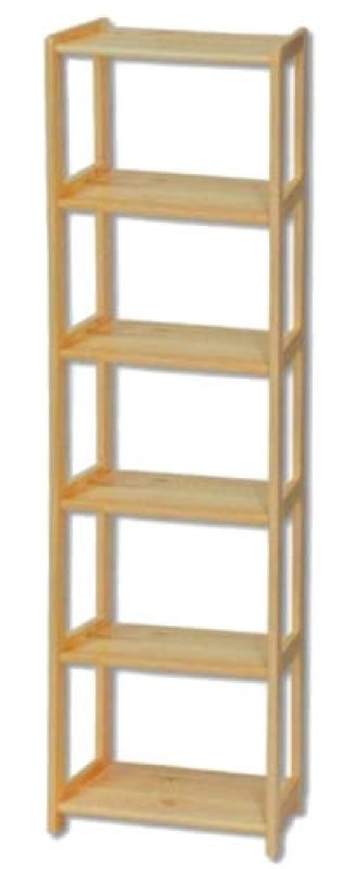 Regál z masívnej borovice š. 80xv.200xhl.30cm - Borovica