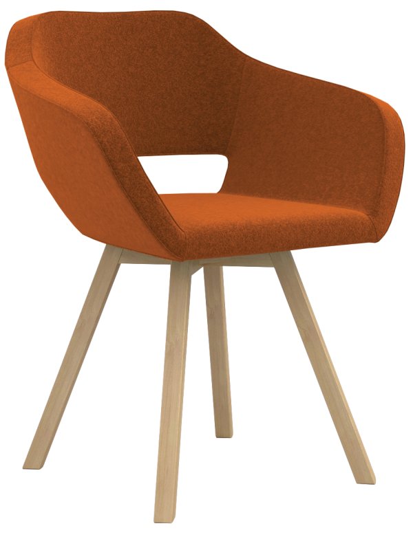 Čalúnené kresielko - Belen Wood - Hnedá