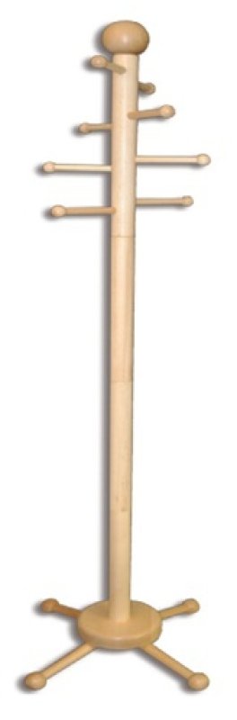 Stojanový vešiak vyrobený z masívneho buku v.186cm