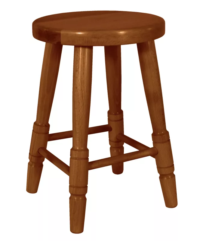 Drevený taburet v.45cm - Dub