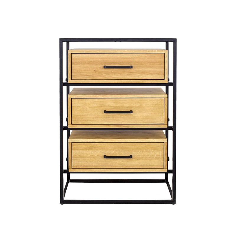 Komoda kombinovaná z masívneho prírodného dubu 70x42x100cm - Dub medový