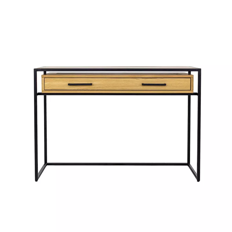 Toaletný stolík kombinovaný z masívneho prírodného dubu 120x42x81cm - Dub kak a o