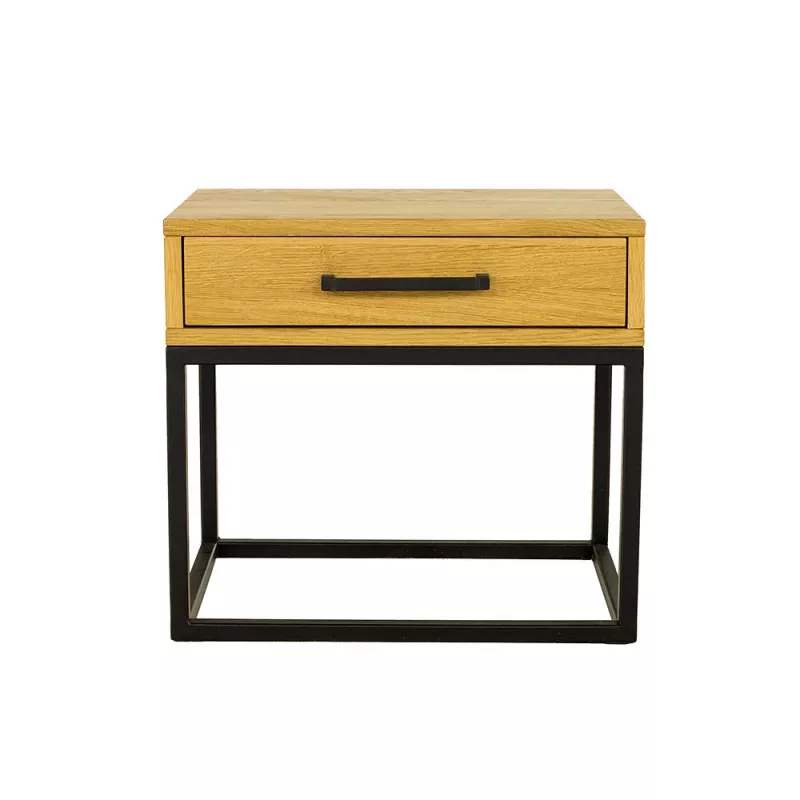 Nočný stolík kombinovaný z masívneho prírodného dubu 50x35x45cm - Dub medový