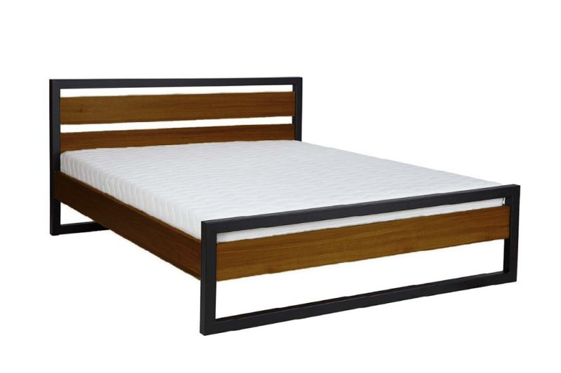 Postel z masivního přírodního dubu, dvoulůžko 180x200cm - Dub brendy