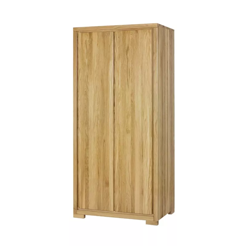 Šatníková skriňa z masívneho prírodného dubu 90x60x195cm - Dub brendy