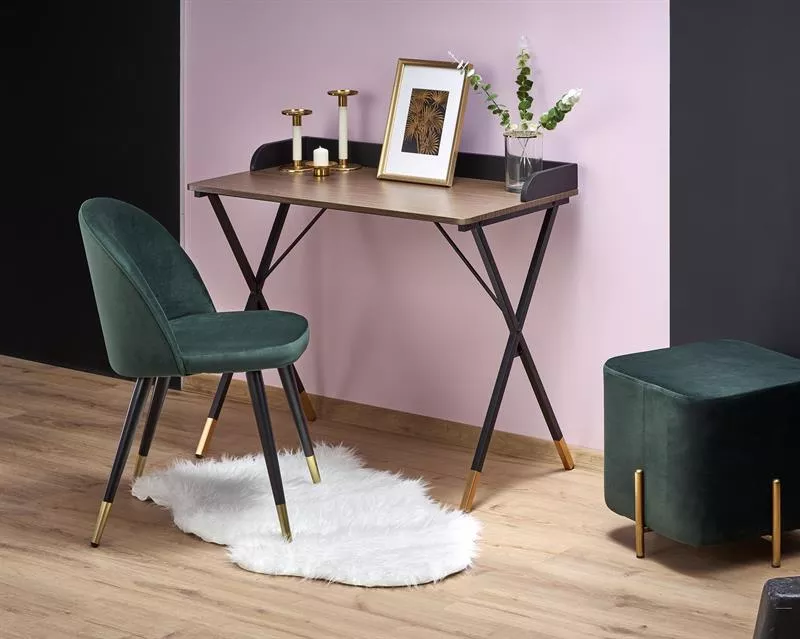 Psací stůl 90x50x76 - Černá/ořech