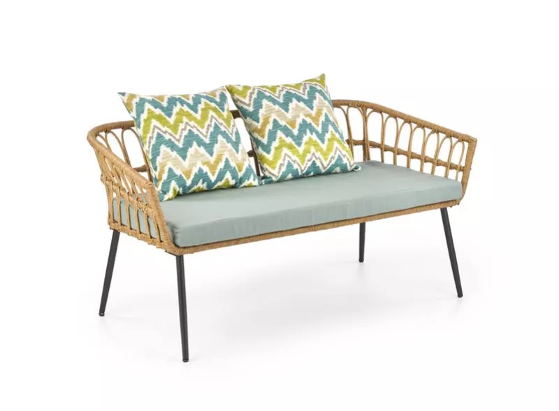 Zahradní dvojkřeslo 140x68x71cm - Přírodní