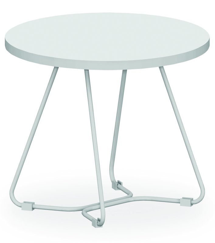 Konferenční stolek K06 - pr.55cm - Bílá