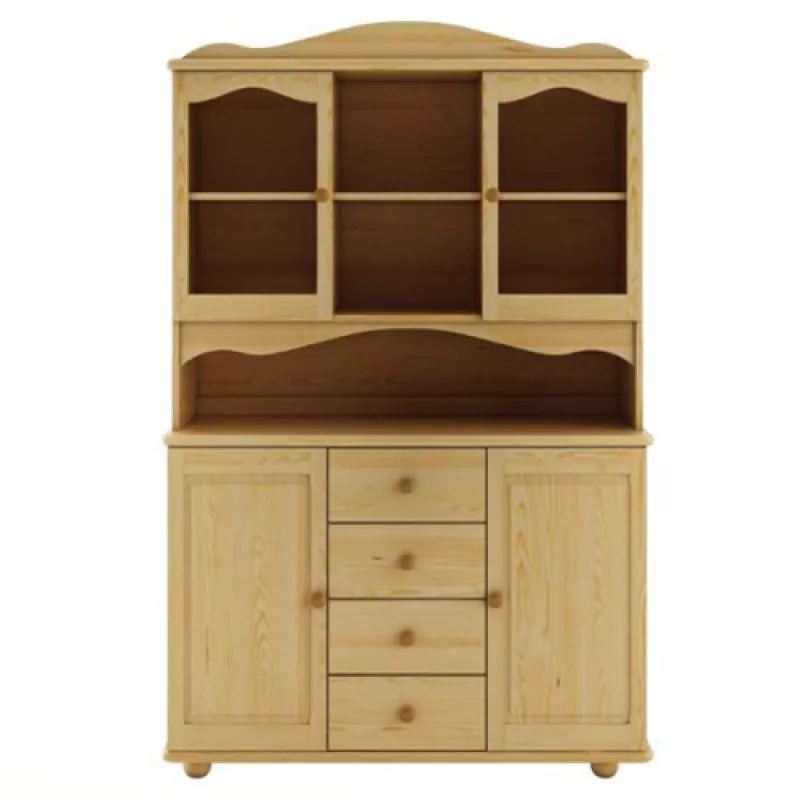 Vitrína z masivní borovice 118x47x190cm - Borovice
