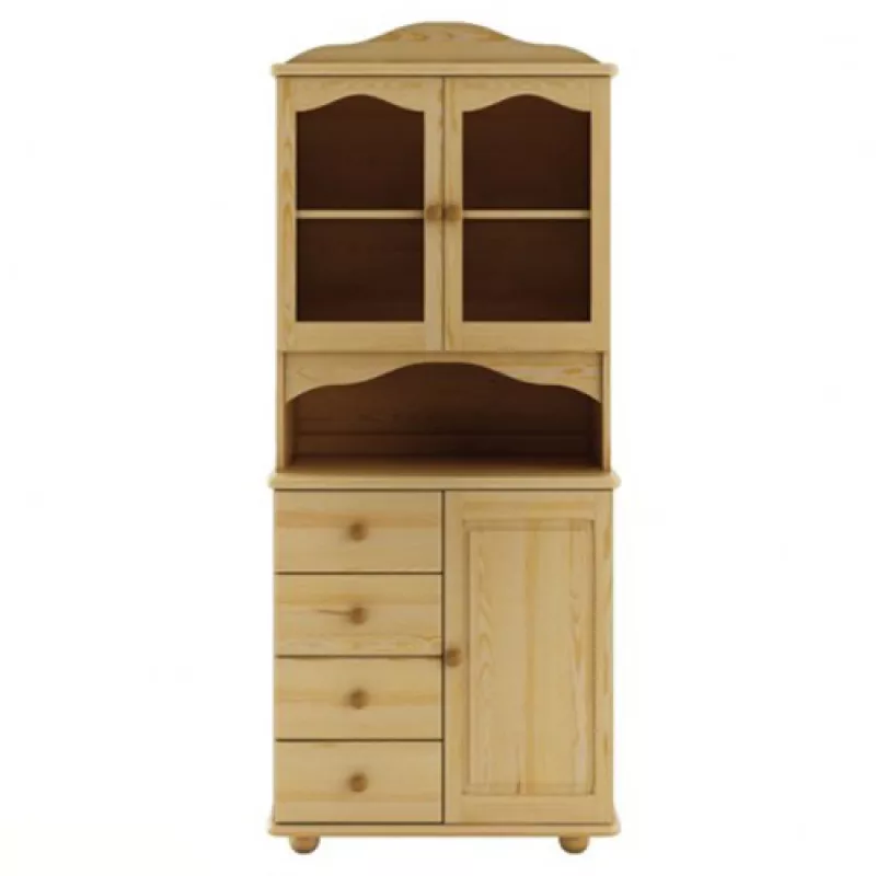 Vitrína z masivní borovice 80x47x190cm - Borovice