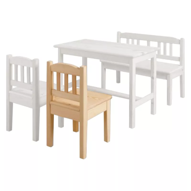 Jedálenská stolička detská z masívnej borovice v.56cm - Borovice