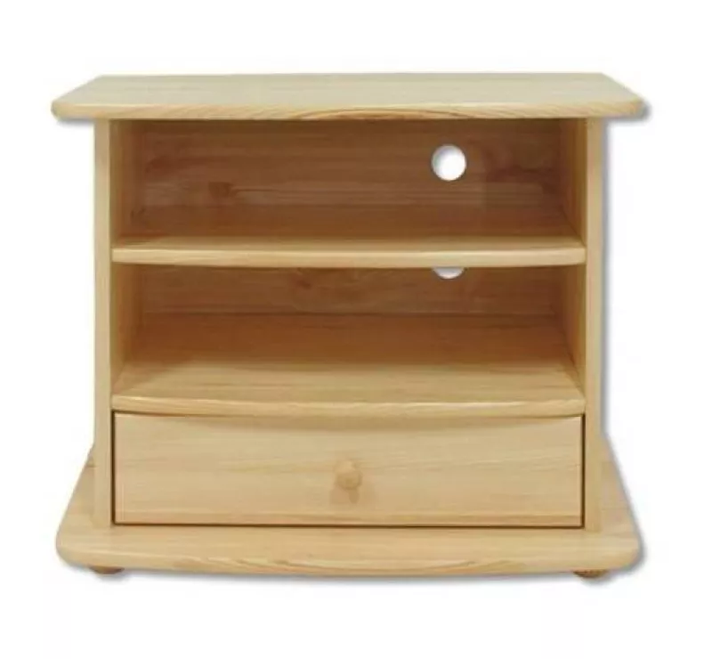 Televízny stolík z masívnej borovice 72x44x65cm - Sivá