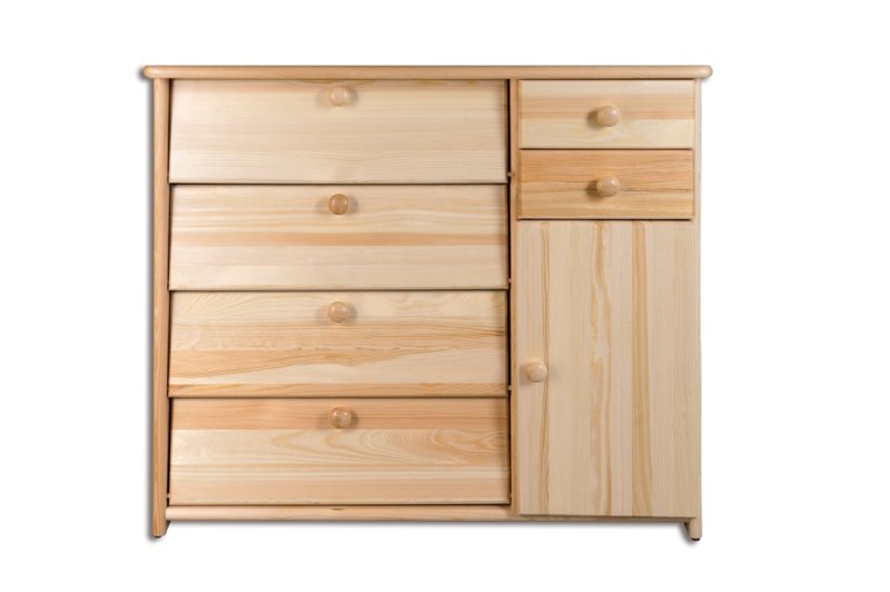 Botník s výklopnými zásuvkami z masívnej borovice 90x40x80cm - sivá