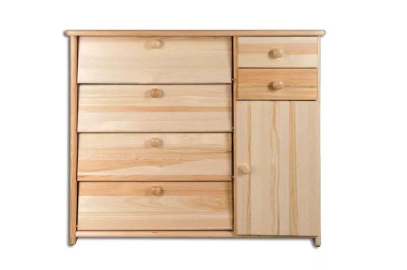 Botník s výklopnými zásuvkami z masivní borovice 90x40x80cm - Šedá