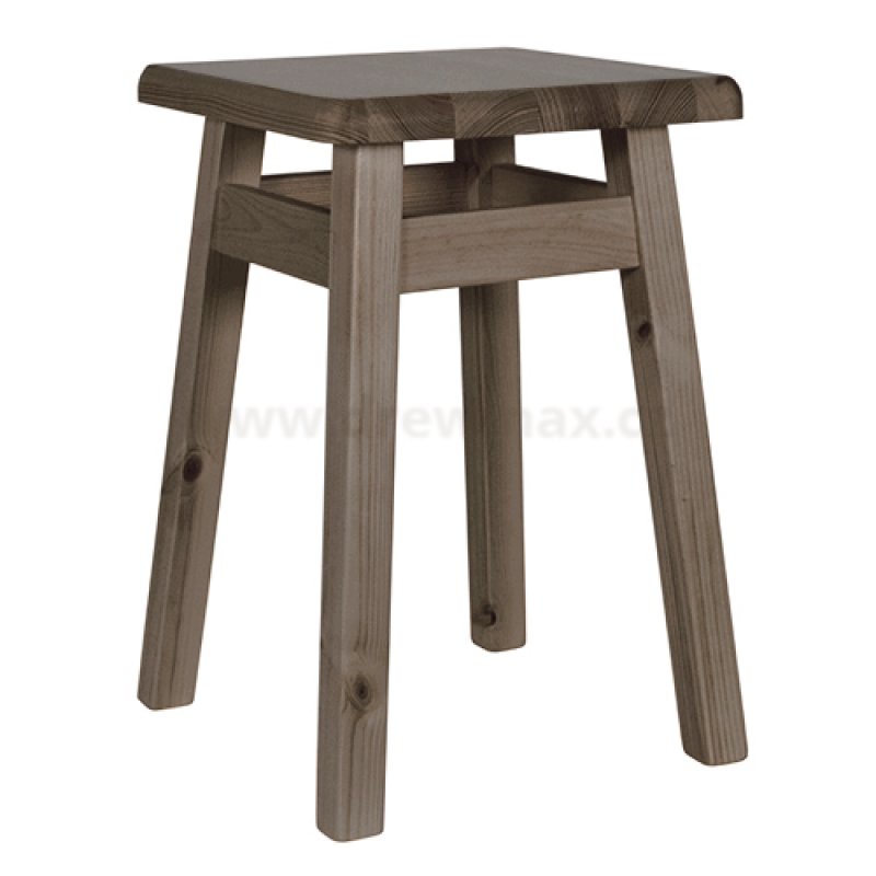 Drevený taburet v.45cm - Borovica