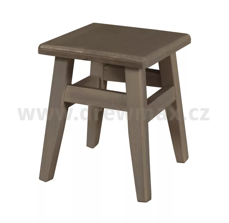Drevený taburet v. 32 cm - Sivá