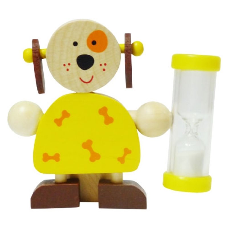 Drevené presýpacie hodiny na čistenie zubov - Psík