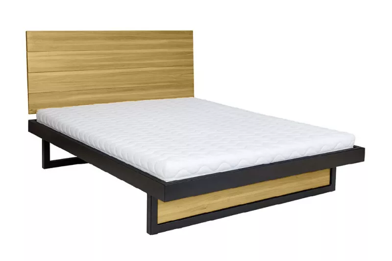 Postel z masivního přírodního dubu, dvoulůžko 160x200cm - Dub medový