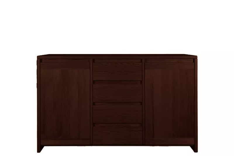 Komoda kombinovaná z masívnej borovice 133x40x85cm - Orech