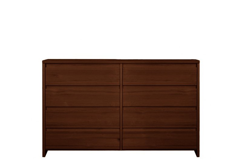 Komoda kombinovaná z masívnej borovice 150x40x85cm - sivá