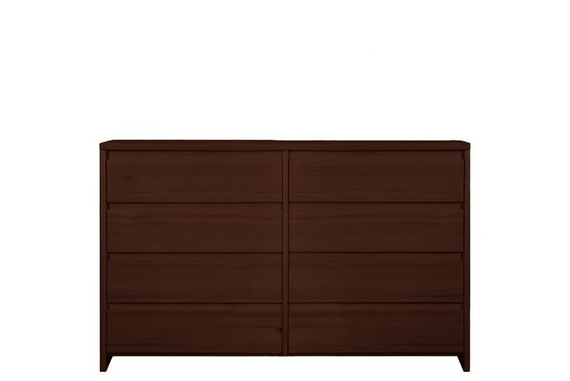 Komoda kombinovaná z masívnej borovice 150x40x85cm - sivá