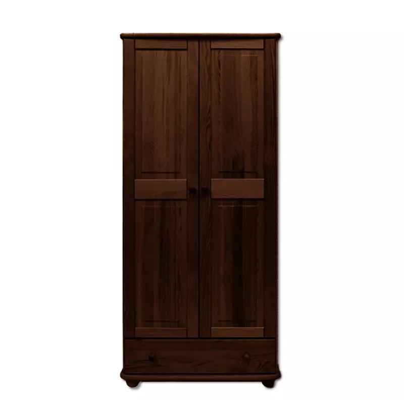 Skříň dvoudvéřová šatní z masivní borovice 85x60x190cm - Dub