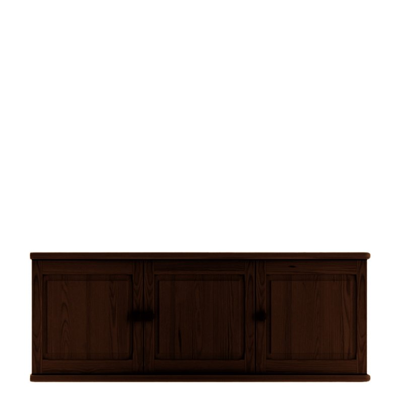 Skriňový nástavec z masívnej borovice 131x57x50cm - Sivá