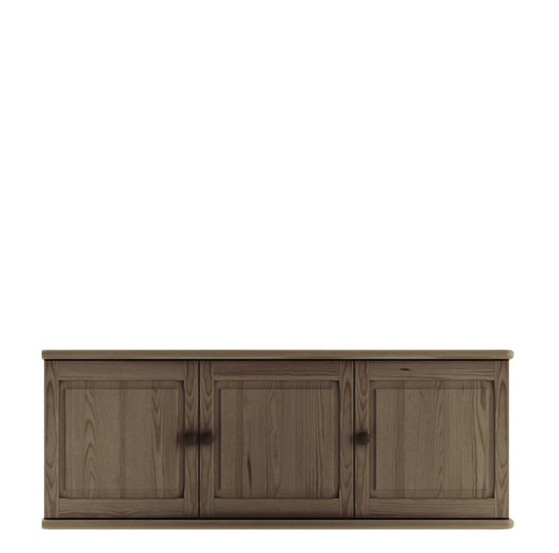 Skriňový nástavec z masívnej borovice 131x57x50cm - Sivá