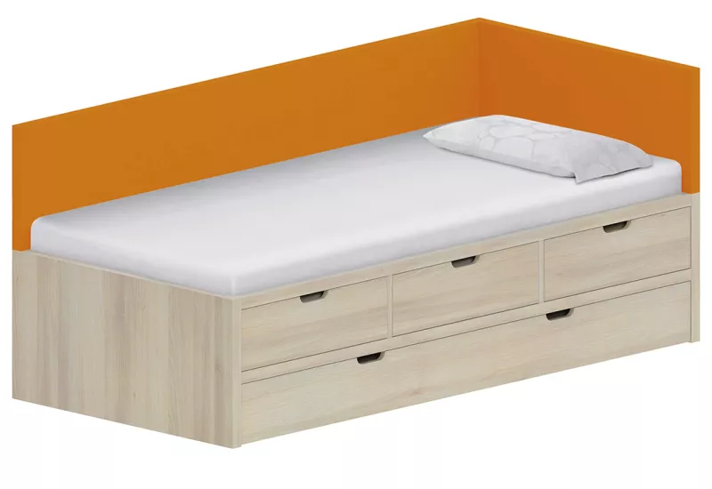 Lôžko drevodekor 90x200cm - Orange