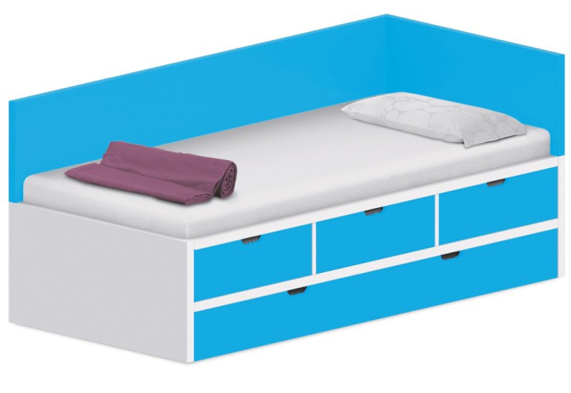 Dětská postel 90x200cm s úložným prostorem Anna - Chilli red