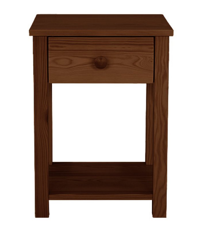 Nočný stolík z masívnej borovice 40x36x55cm - Šedá