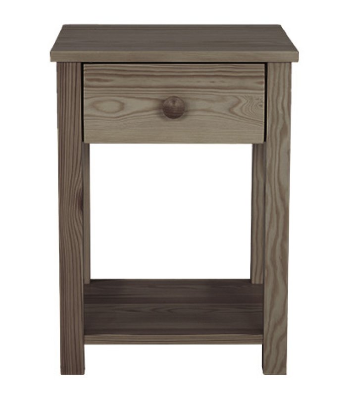 Nočný stolík z masívnej borovice 40x36x55cm - Šedá