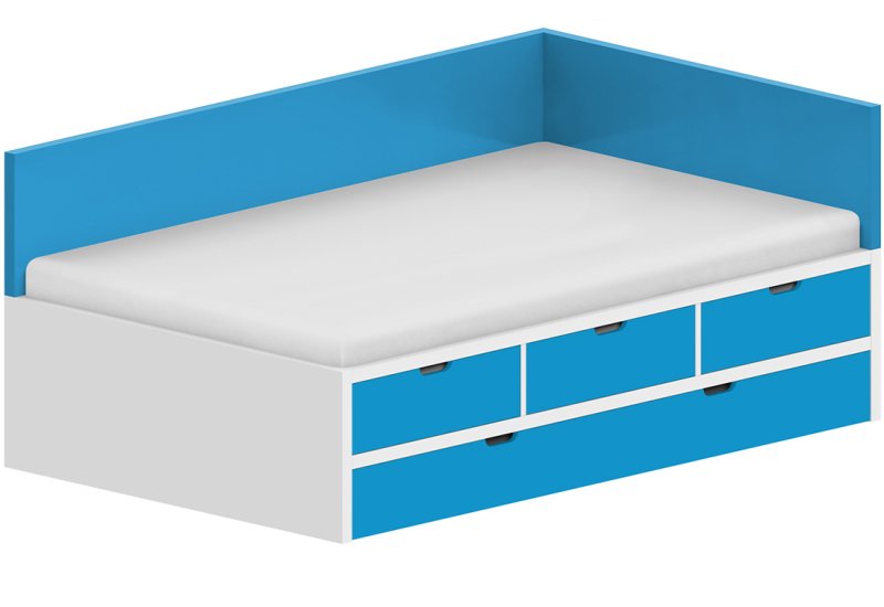 Dětská postel 120x200cm s úložným prostorem Anna - Chilli red