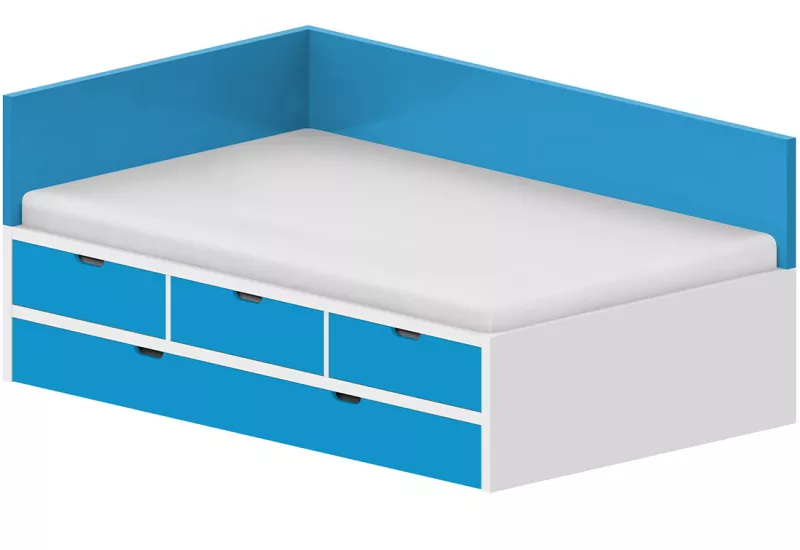 Dětská postel 120x200cm s úložným prostorem Anna - Marmara blue