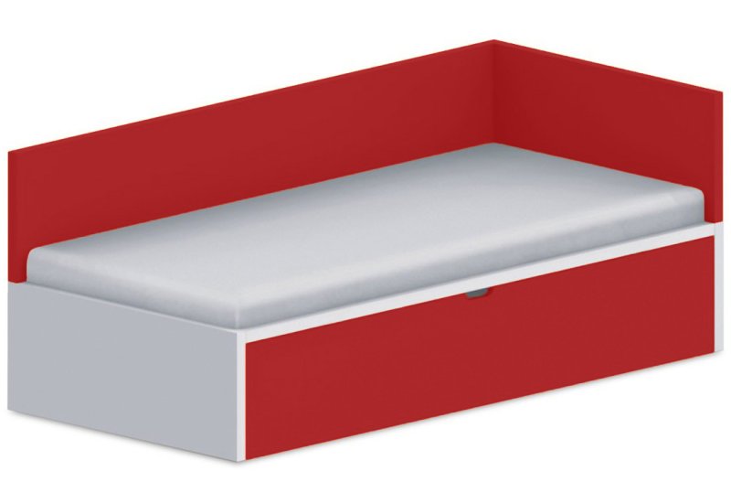 Dětská postel 90x200cm s úložným prostorem Ema - Chilli red