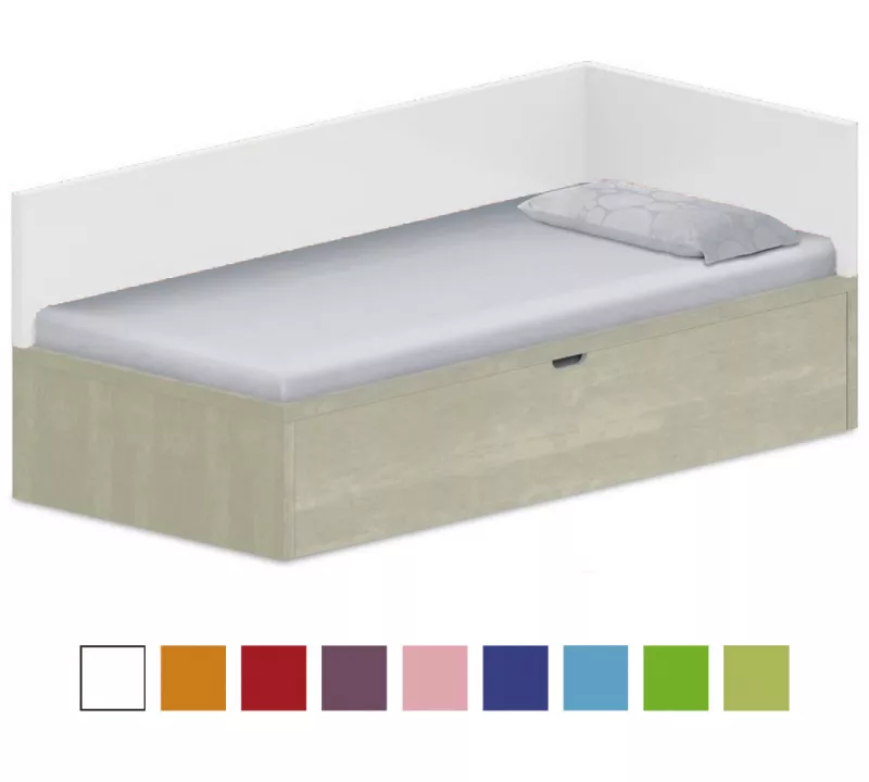 Dětská postel 90x200cm s úložným prostorem Ema - Brillint white