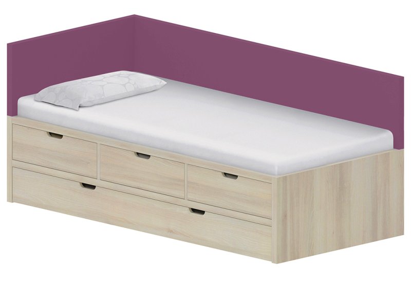 Dětská postel 90x200cm s úložným prostorem Anna - Chilli red