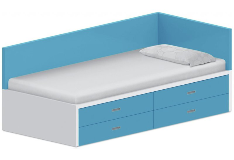 Dětská postel 90x200cm s úložným prostorem Gita - Chilli red