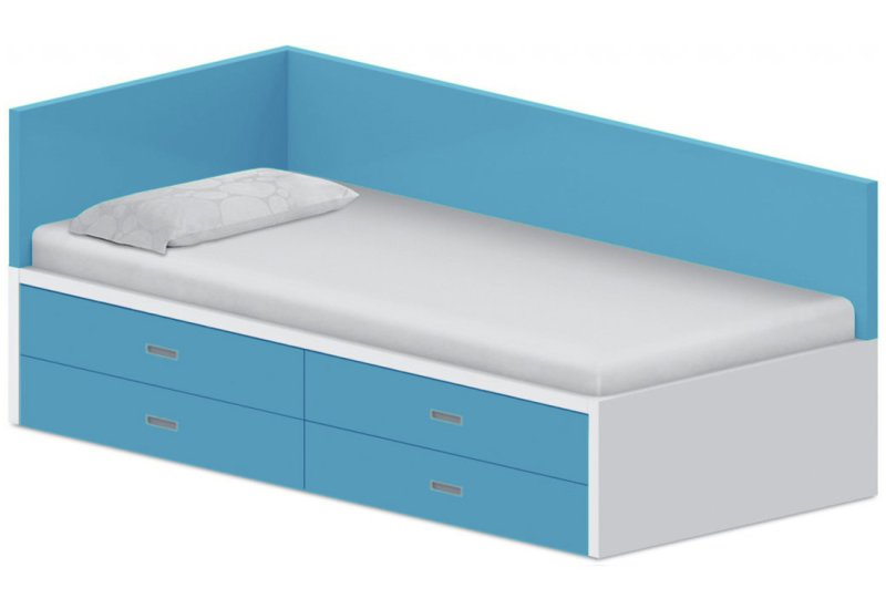 Dětská postel 90x200cm s úložným prostorem Gita - Chilli red