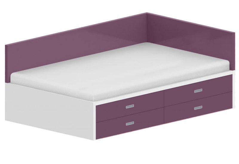 Dětská postel 120x200cm s úložným prostorem Gita - Chilli red