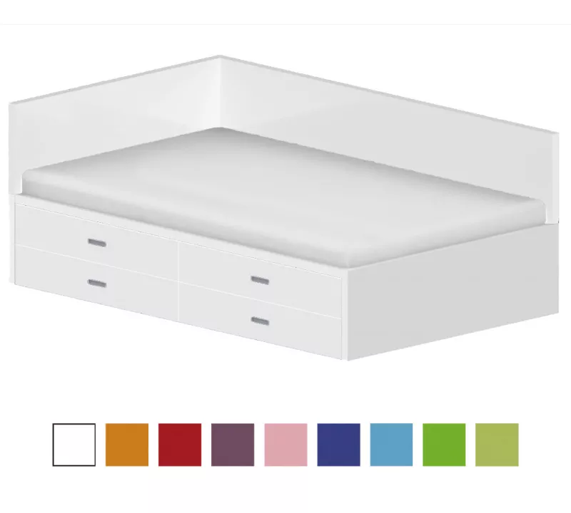 Lôžko biele 120x200cm - Brillint white