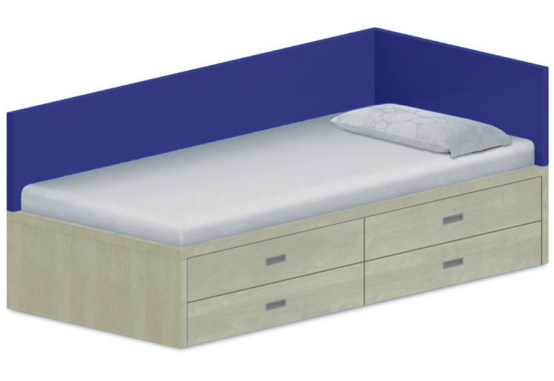 Lôžko drevodekor 90x200cm - Chilli red